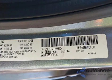 2009 Chrysler Sebring Limited from USA, damaged, VIN 1C3LC56V29N555024